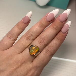 Ethiopian Opal Sterling Silver Ring SIZE: 7